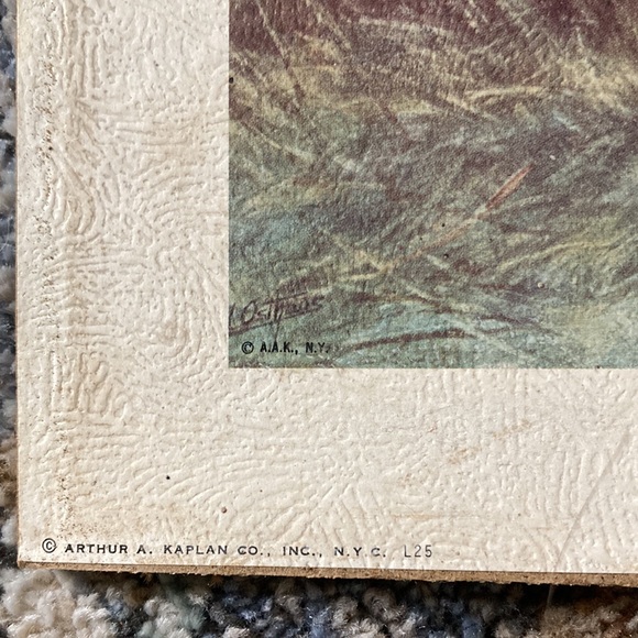 Rare Antique Edmund Osthaus “Dog Hunting in a Field” Litho Print - Picture 12 of 14